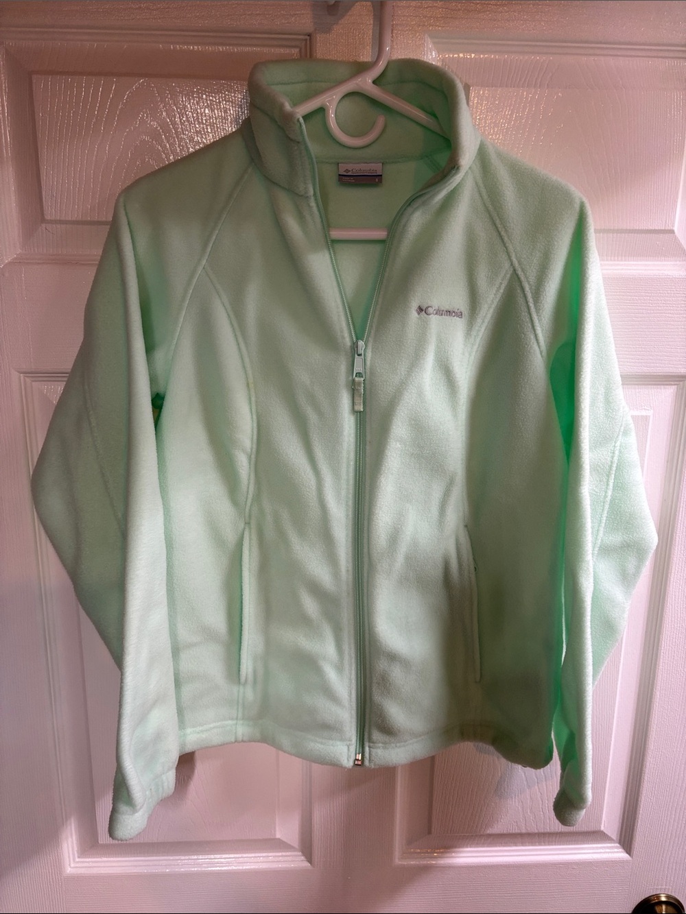Columbia Benton Springs Mint Green Women's Full-Zip Fleece Jacket Size Small